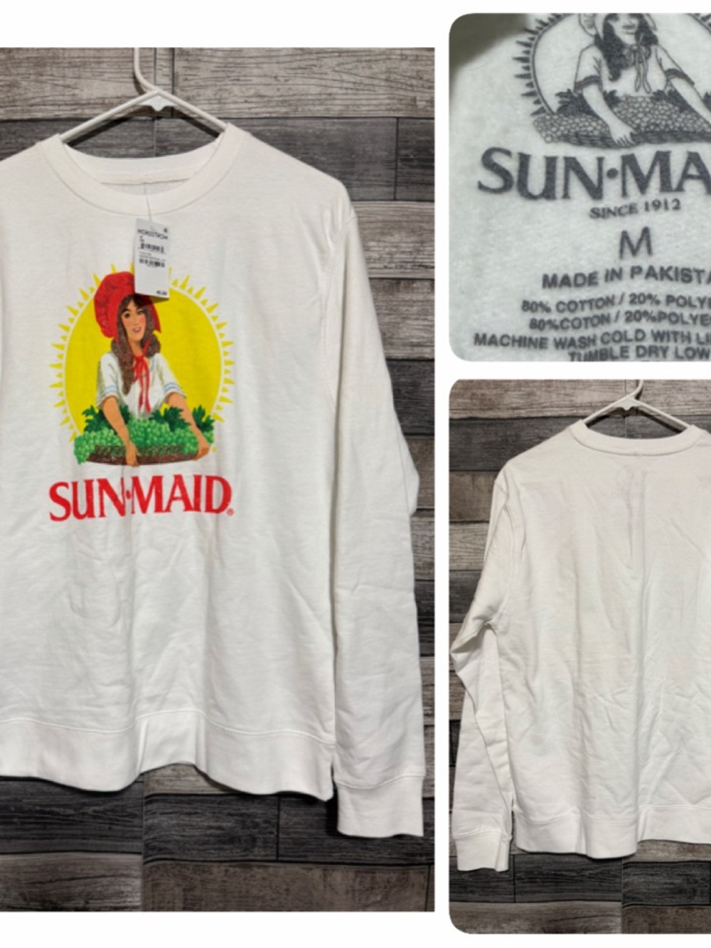 Nordstrom Sun-Maid Raisins Sweatshirt Men’s Size M Pullover Fleece Crewneck
